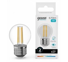 Лампа светодиодная Gauss Filament Elementary E27 10Вт 4100K 52220