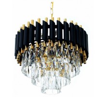 Подвесная люстра LUMINA DECO Funneli LDP 6003-400 BK+F.GD