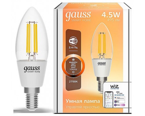 Лампа светодиодная Gauss Smart Home E14 4.5Вт 2700K 1230112