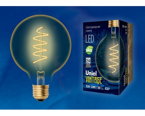 Лампа светодиодная Uniel Golden E27 4Вт K LED-G95-4W/GOLDEN/E27/CW GLV21GO