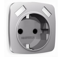 Накладка для розетки с заземлением и со шторками и 2хUSB type A Ambrella Volt Quant OP5090