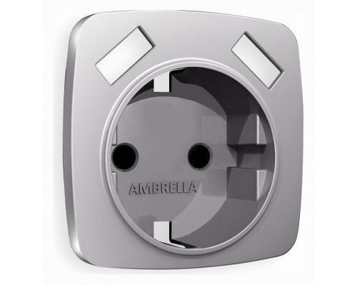 Накладка для розетки с заземлением и со шторками и 2хUSB type A Ambrella Volt Quant OP5090