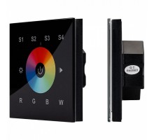 Панель-регулятора цвета RGBW сенсорная встраиваемая Arlight Sens SR-2820B-AC-RF-IN Black (220V,RGBW,1 зона)