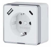 Розетка с заземлением и со шторками и USB Werkel Gallant (белая) W5071701