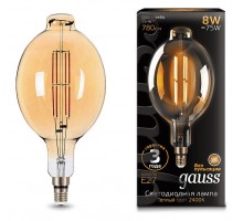 Лампа светодиодная Gauss LED Vintage Filament E27 8Вт 2400K 151802008