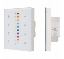 Панель-регулятора цвета RGBW сенсорная встраиваемая Arlight Sens SR-2830C-AC-RF-IN White (220V, RGB+CCT, 4зоны)