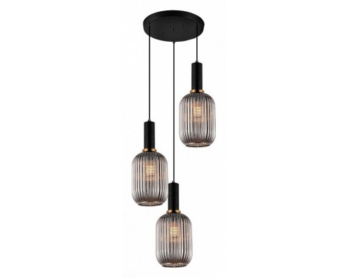 Подвесной светильник LUMINA DECO Rico LDP 1218-3 GY+BK