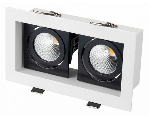 Встраиваемый светильник Arlight Cl-kardan CL-KARDAN-S180x102-2x9W Day (WH-BK, 38 deg)