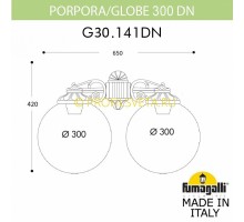 Светильник на штанге Fumagalli Globe 300 G30.141.000.WZE27DN