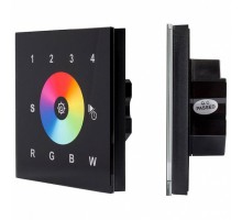 Панель-регулятора цвета RGBW сенсорная встраиваемая Arlight Sens SR-2820AC-RF-IN Black (220V, RGBW, 4зоны)