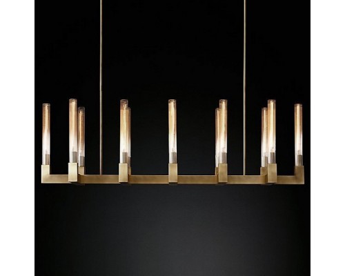 Подвесная люстра Imperiumloft Rh Canelle Linear Chandelier 12 Modern Brass 40.1549