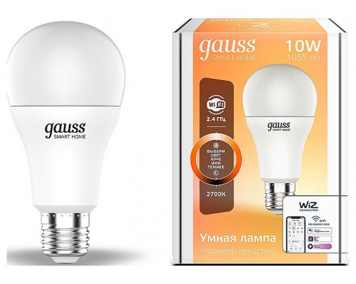 Лампа светодиодная Gauss Smart Home E27 10Вт 2700K 1070112