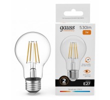 Лампа светодиодная Gauss Filament Elementary E27 7Вт 2700K 22217