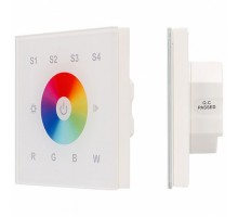 Панель-регулятора цвета RGBW сенсорная встраиваемая Arlight Sens SR-2820B-AC-RF-IN White (220V, RGBW, 1 зона)